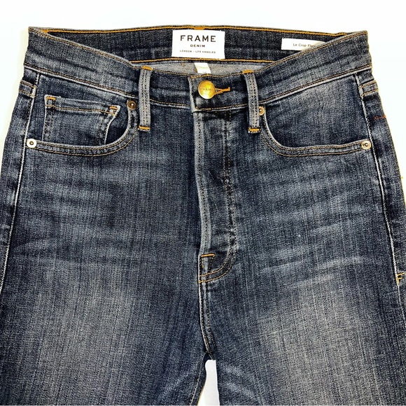 FRAME LeCrop Flare Jeans Sunrise Park Sz 26 - Picture 3 of 13
